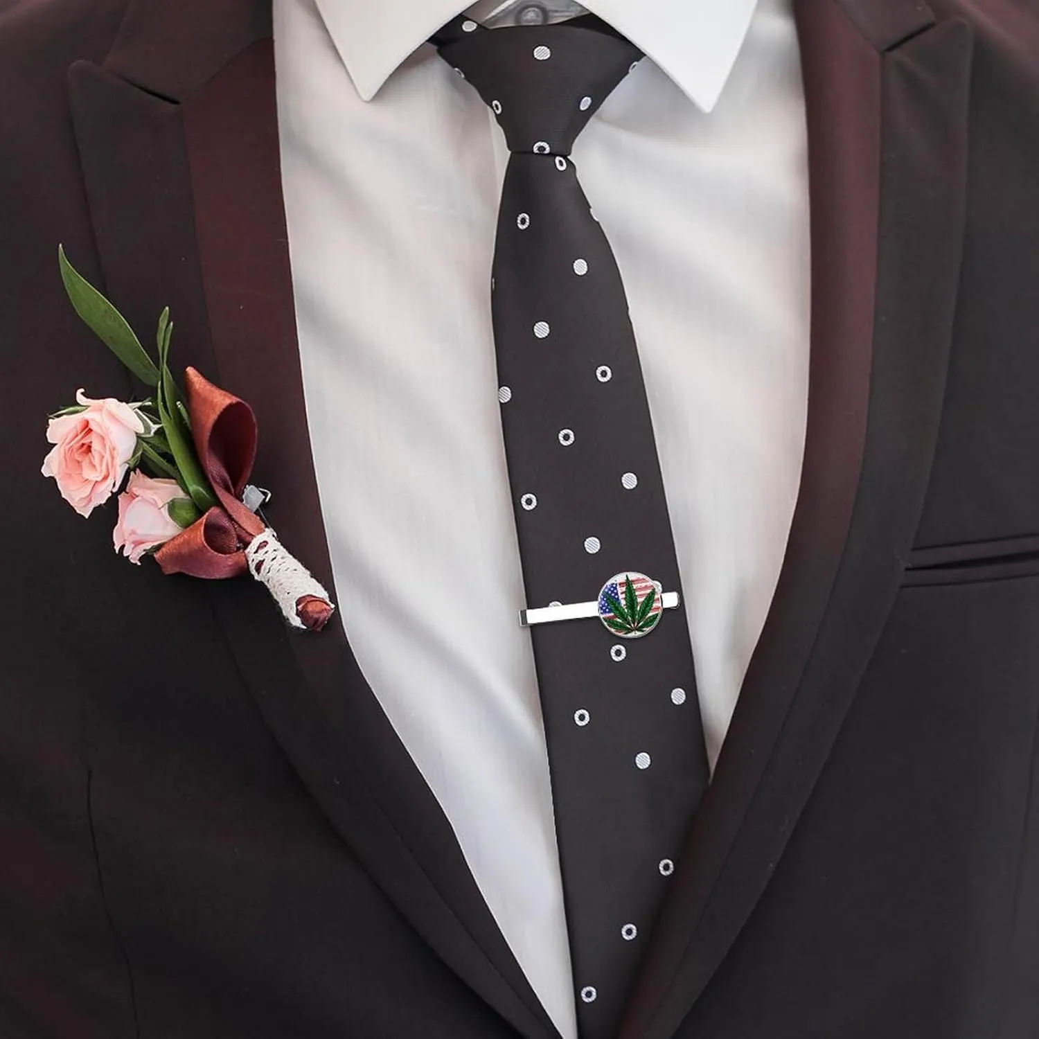 Pair of Silver Tie Bars - Wedding Anniversary for Dad Husband