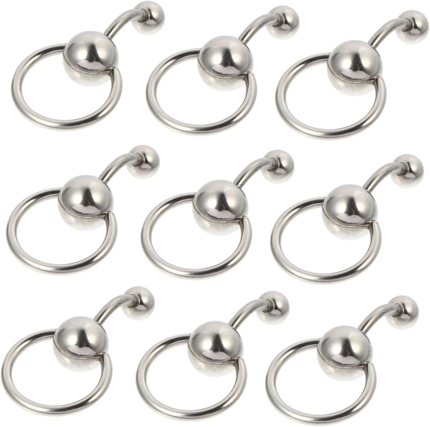 PartyKindom Ring Navel Navel for Women Button Piercing Rings Navel Piercing Navel Ring Titanium Body Jewelry