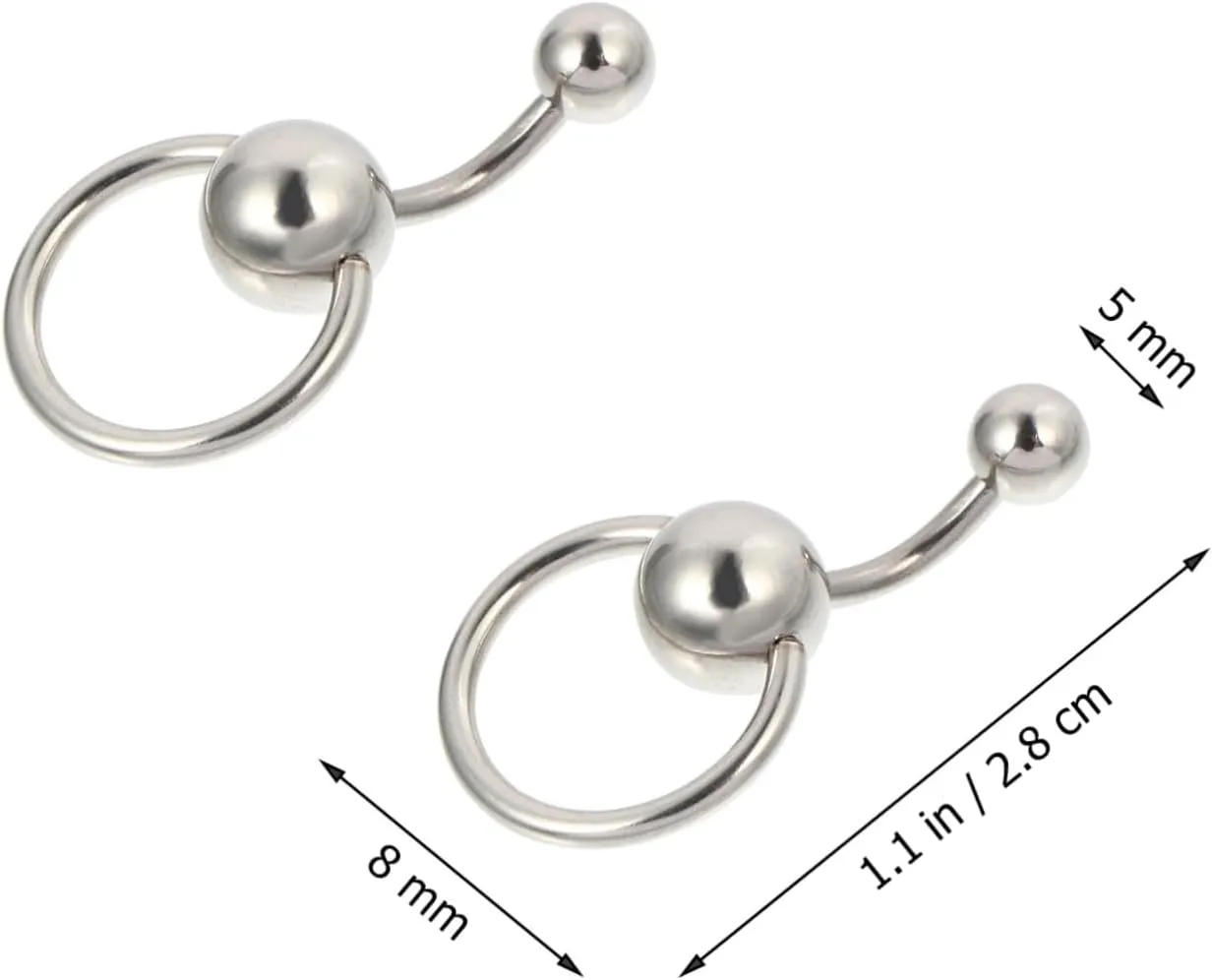 PartyKindom Ring Navel Navel for Women Button Piercing Rings Navel Piercing Navel Ring Titanium Body Jewelry