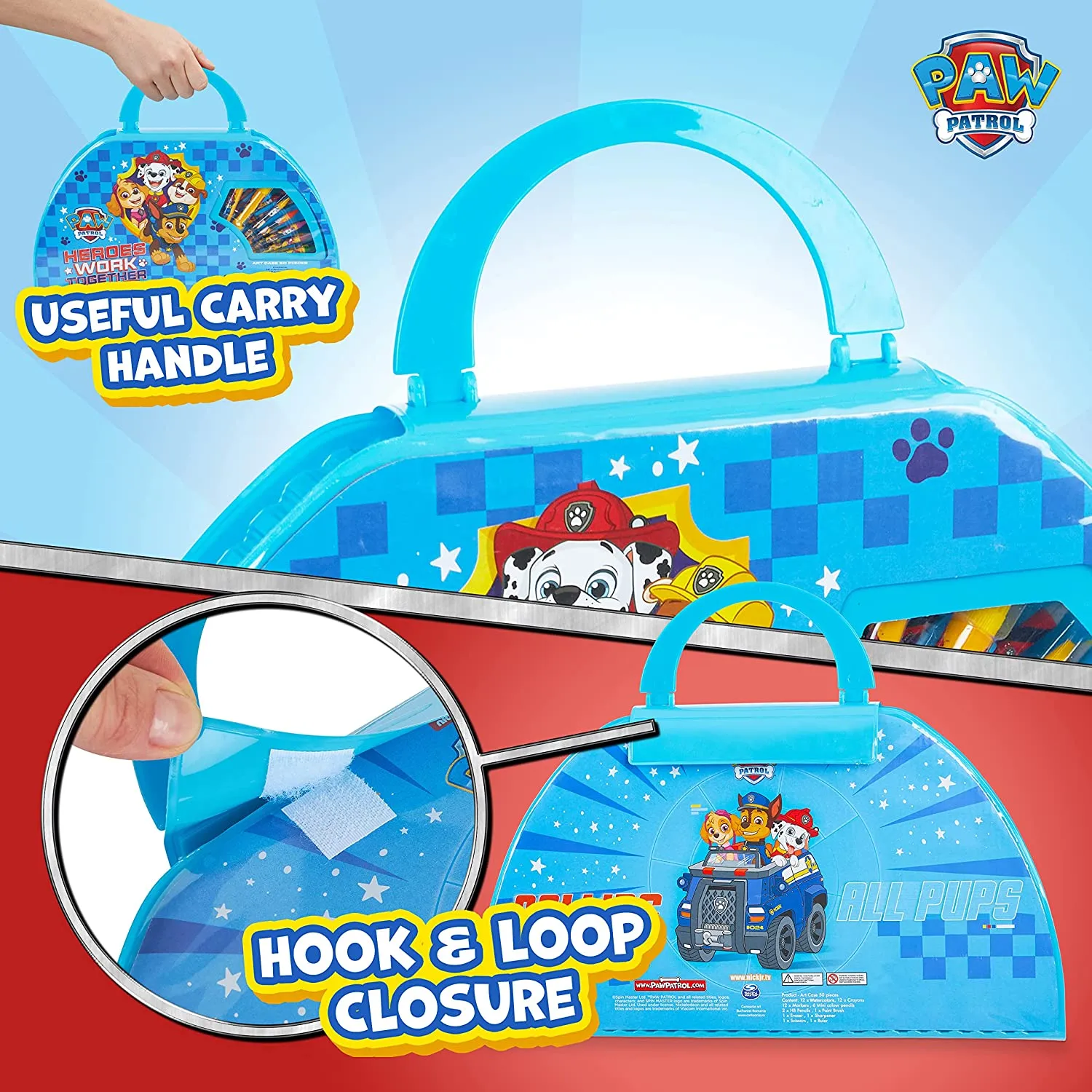 PAW PATROL 50 pcs Coloring Set - Kids Painting and Colouring Sets