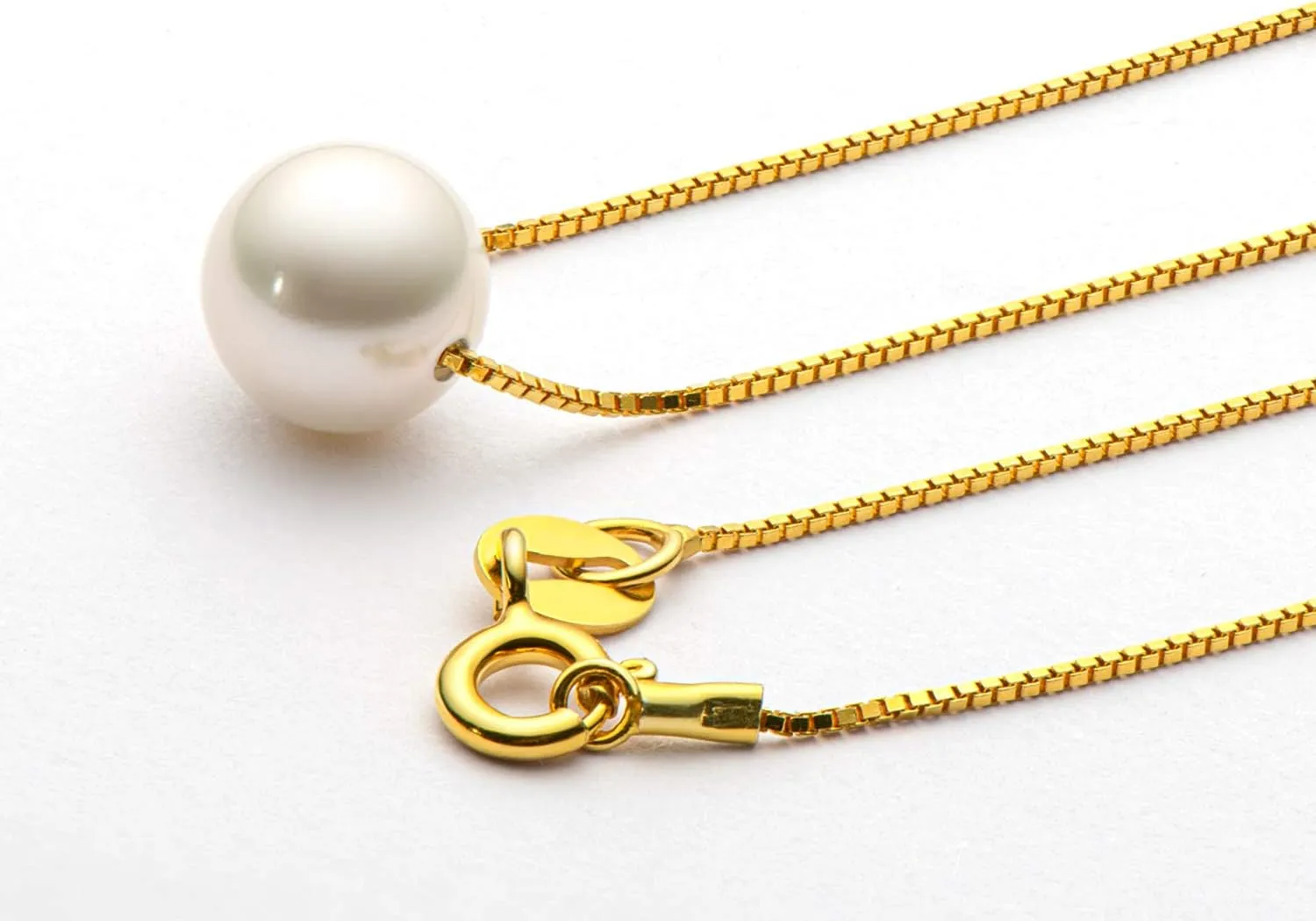 Pearl Necklaces for Women Floating Single Freshwater Pearl Pendant Necklaces with Sterling Silver 18 inch Chain Pearl Jewelry Gifts for Her 8-9mm White/Pink/Purple