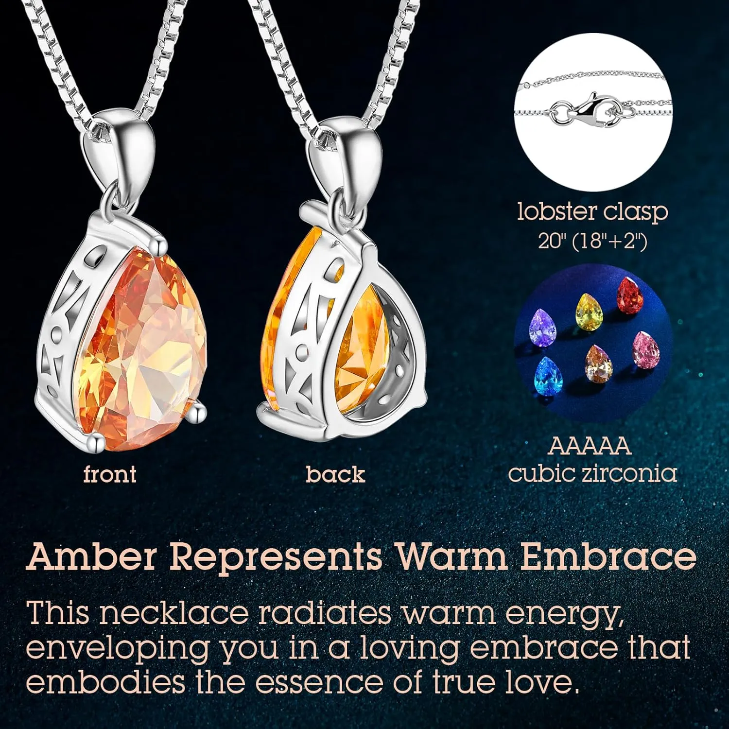 Pendant Necklace Gifts for Women, 'Heart of The Eternal' Gifts for Wife Girlfriend Sister, Anniversary Eternity Jewelry Present for Wife, Gifts for Her Wedding Anniversary Birthday and Christmas Valentine's Day