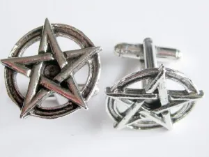 Pentagram cufflinks by classic cufflinks