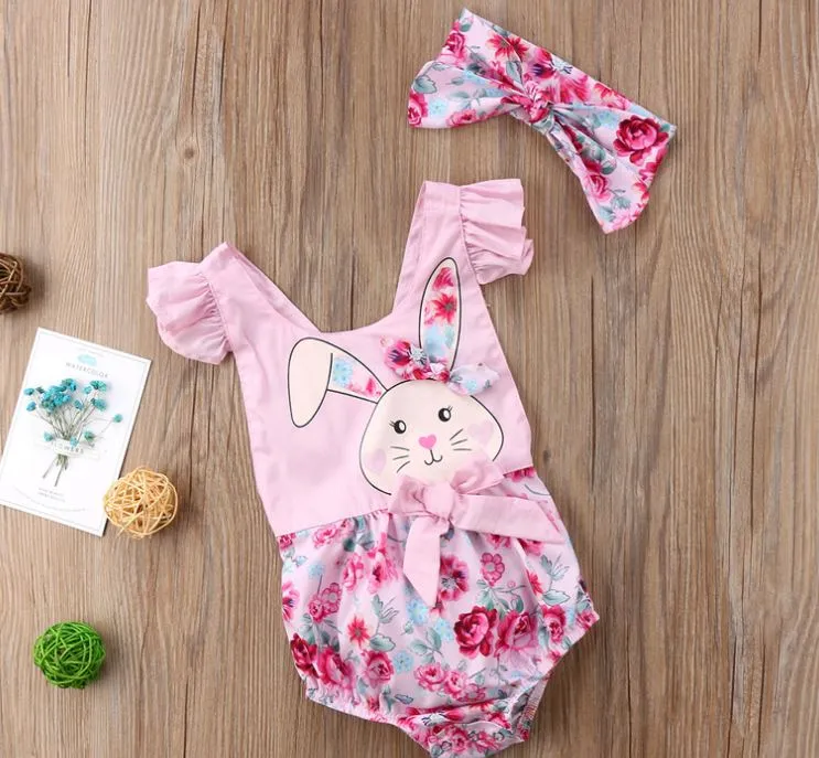 Pink Floral Bunny