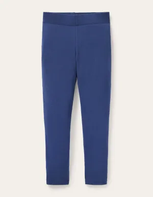 Plain Leggings-Starboard Blue