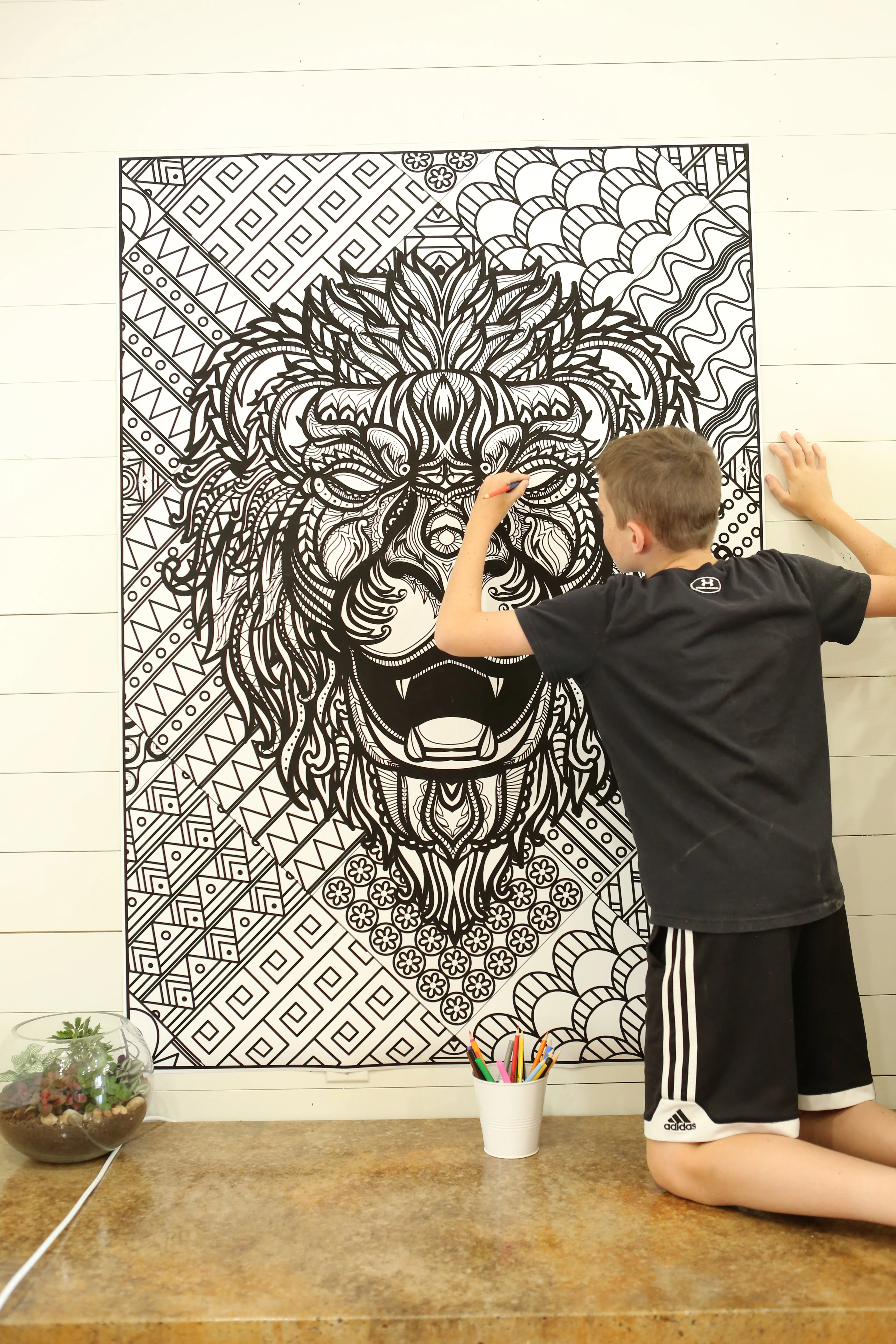 Premium Giant Lion Coloring Poster