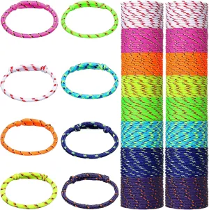 Remerry 168 Pcs Friendship Bracelets Rope in 8 Assorted Colors Adjustable Bracelets for Kids Neon Woven Rope for Girls and Boys Goody Bag Stuffers Party Favors