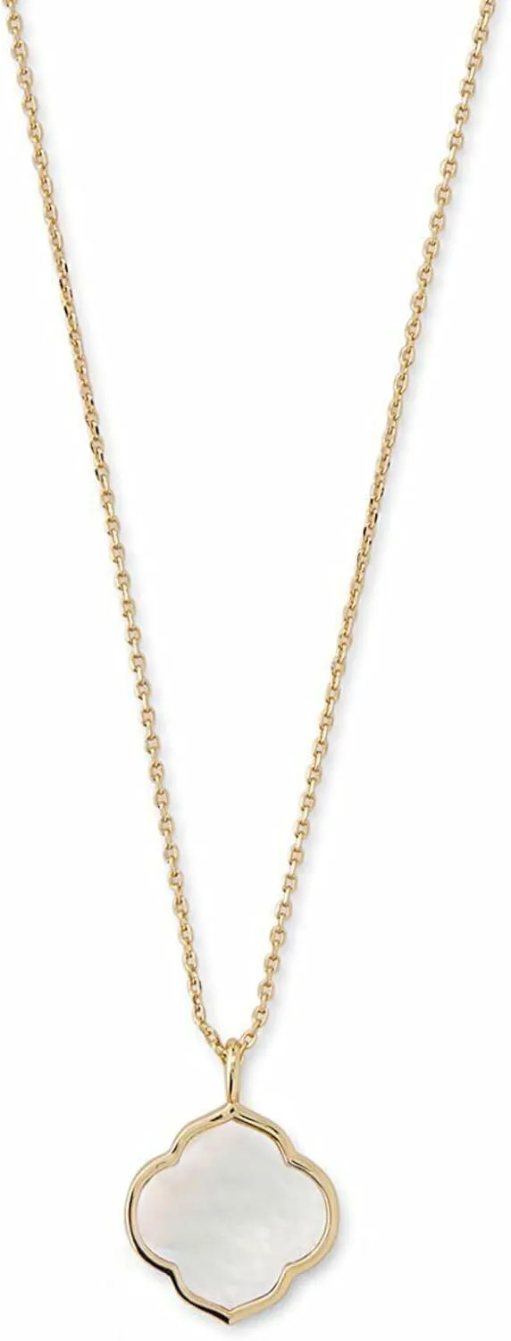 Rocksbox Boston Pendant Necklace - 14k Gold Plating - Premium Quality Jewelry - 16" with Extender