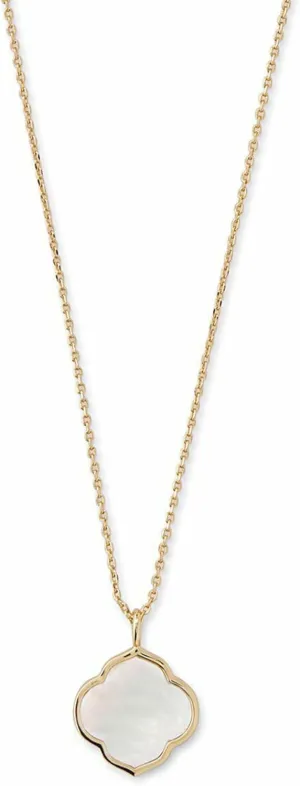 Rocksbox Boston Pendant Necklace - 14k Gold Plating - Premium Quality Jewelry - 16" with Extender