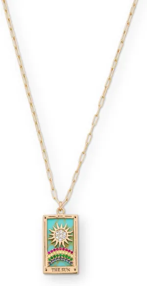 Rocksbox Tarot Card Pendant Necklace - Gold Chain Necklace for Women - 14k Gold Plating - Premium Quality Jewelry