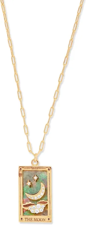 Rocksbox Tarot Card Pendant Necklace - Gold Chain Necklace for Women - 14k Gold Plating - Premium Quality Jewelry