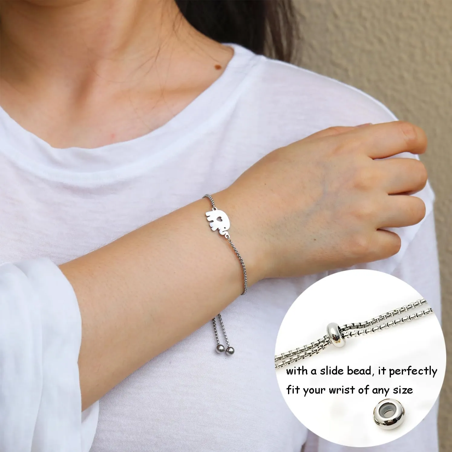 RZKING Bracelets For Women, Evil Eye Sun Moon Wave Charm Bracelets For Women, Friendship Bracelets, Gifts For Sister, Birthday, Thank You, Inspirational Gifts For Women