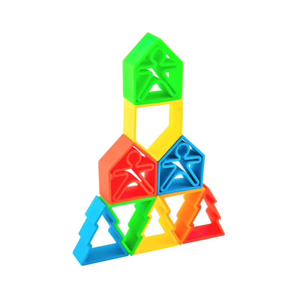 Silicone Kids Houses & Trees 6 Pack Neon