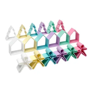 Silicone Kids Houses & Trees 6 Pack Pastel