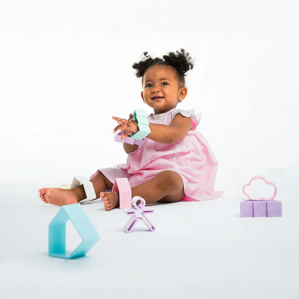 Silicone Kids Houses & Trees 6 Pack Pastel