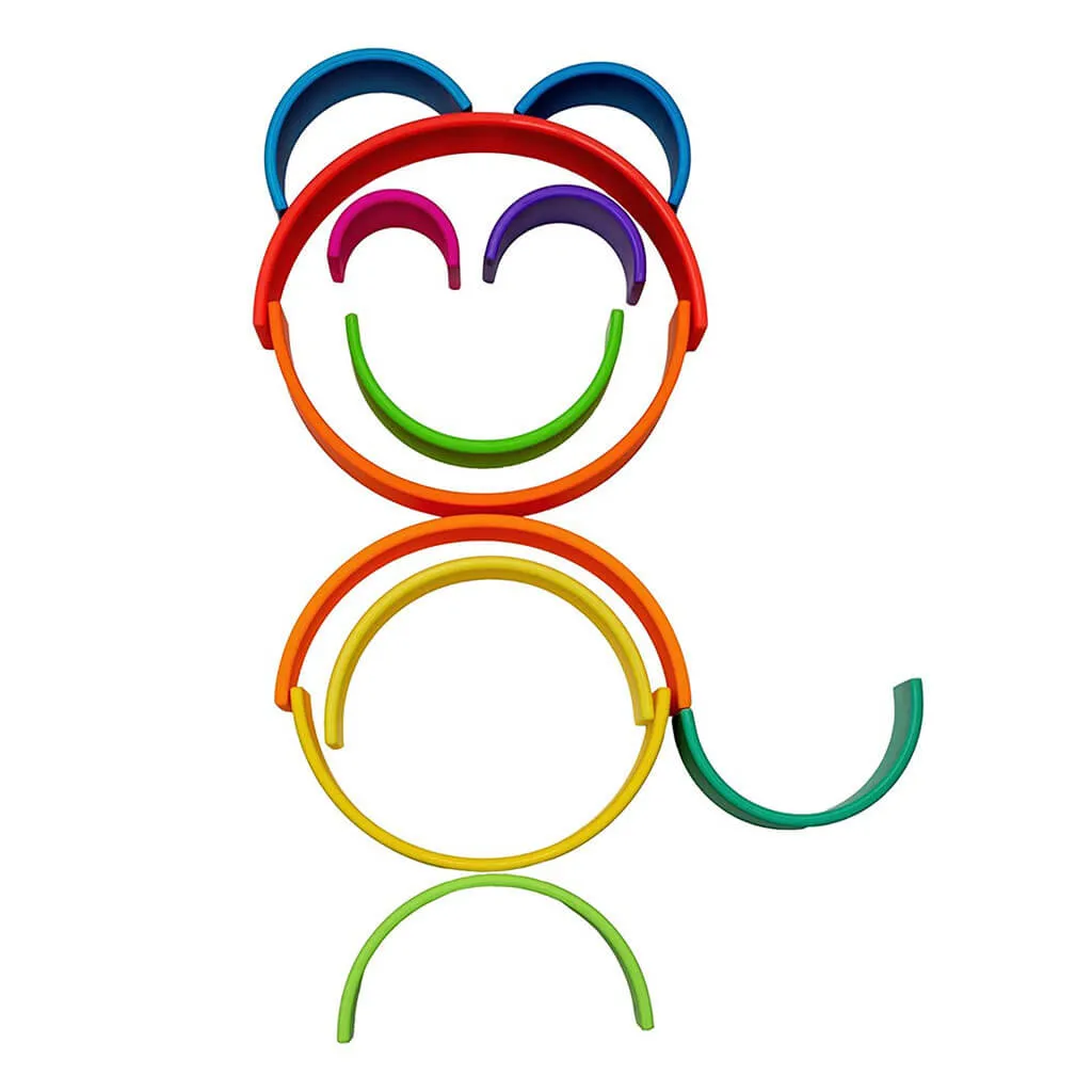 Silicone Large Rainbow Neon