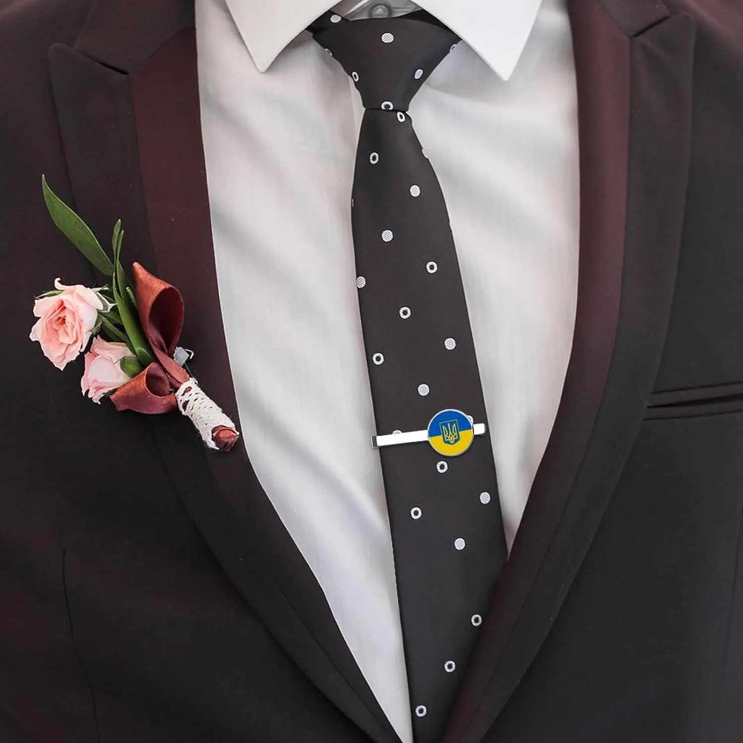 Silver Tie Bars Pair, Wedding Anniversary for Men