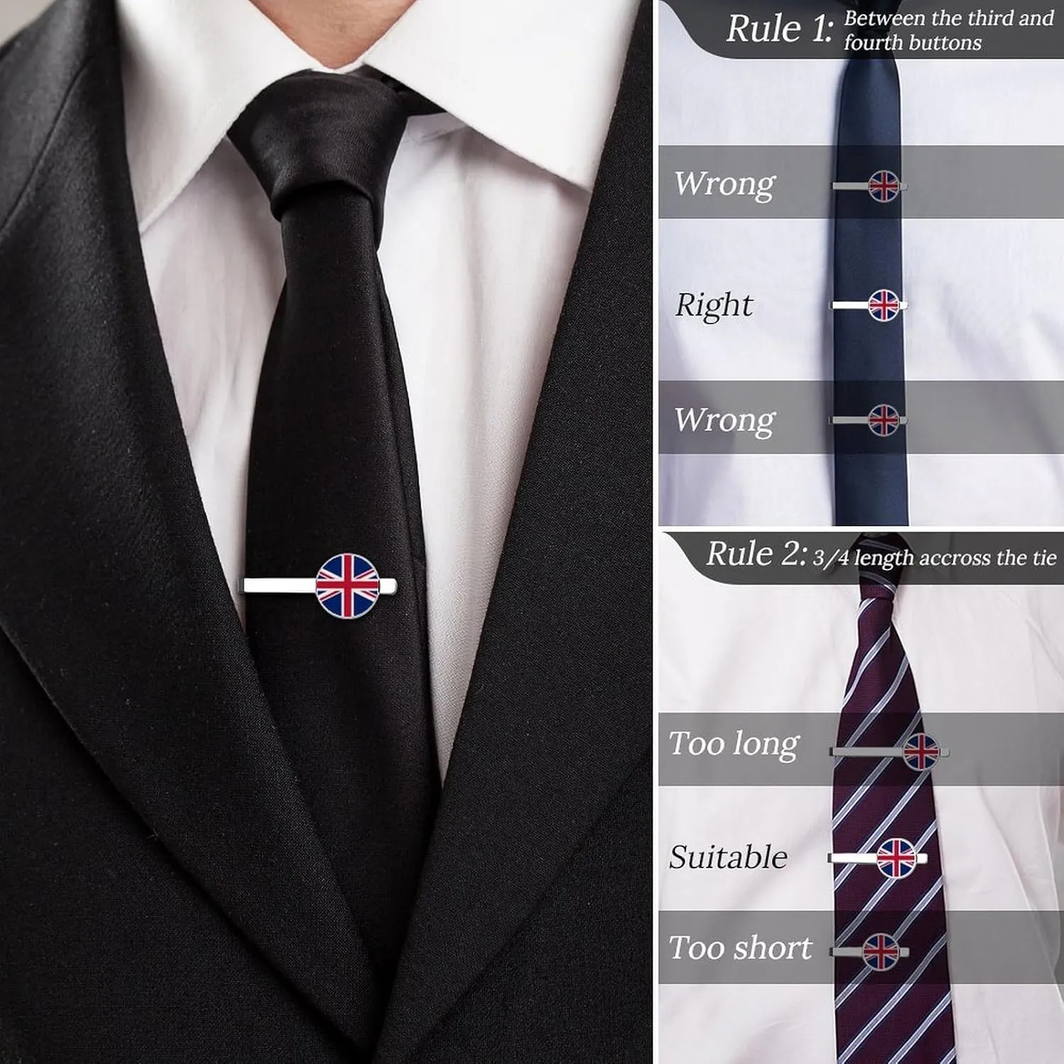 Silver Tie Bars - Wedding Party Gifts for Groomsmen Tie Clips