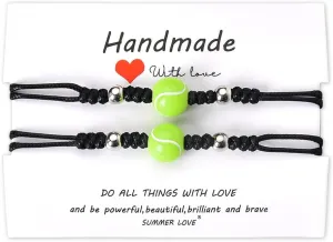 Sisadodo Birthday Christmas Gifts for Women Men Tennis Basketball Soccer Bracelet for Men Women Matching Bracelets for Female Male