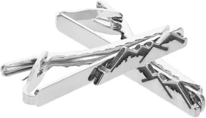 Slim Black Tie Clip Accessory for Men Business Tie Jewelry Metal Clasp for Wedding Anniversary Valentine's Day