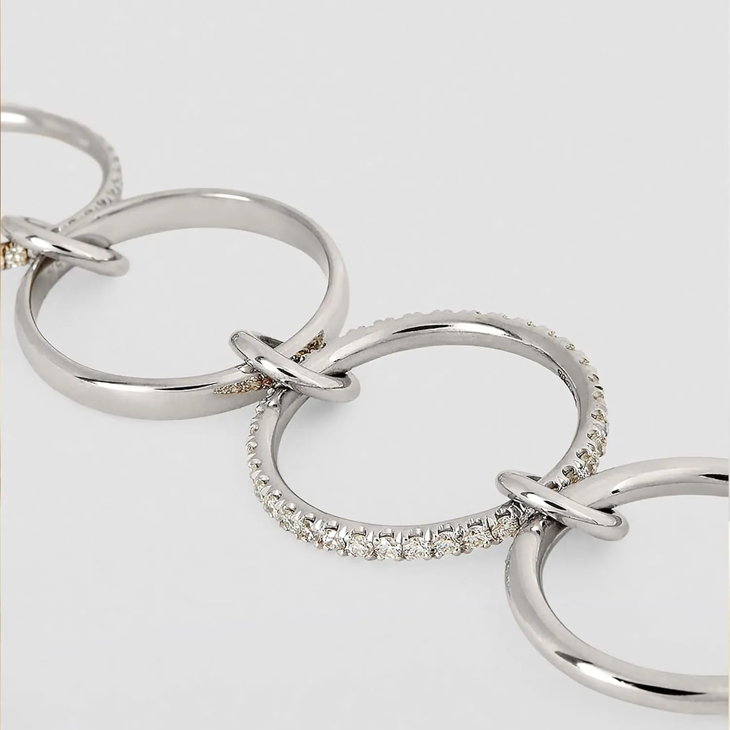 SLOONG Gold Stackable Rings for Women Non Tarnish, Dainty 14K Gold Plated Cubic Zirconia Rings, Silver Rose Gold Rings Set, Multi Ring Mixed Metals Stackable Ring Set for Women