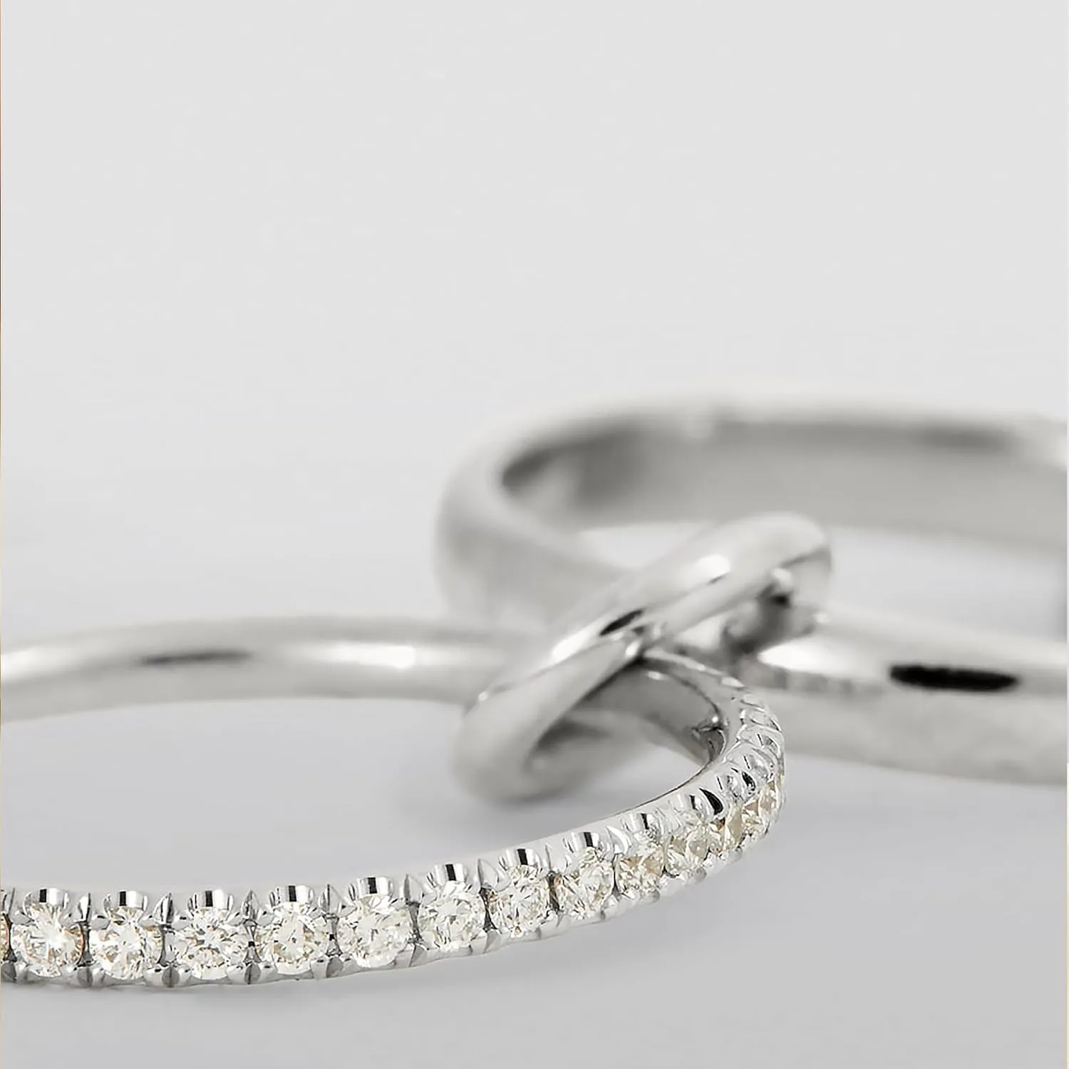 SLOONG Gold Stackable Rings for Women Non Tarnish, Dainty 14K Gold Plated Cubic Zirconia Rings, Silver Rose Gold Rings Set, Multi Ring Mixed Metals Stackable Ring Set for Women