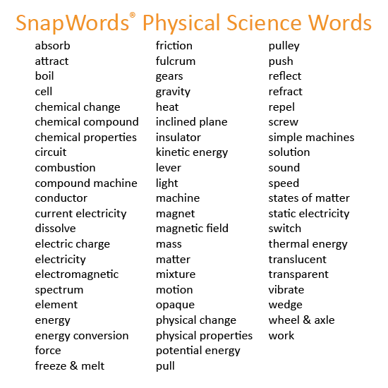 SnapWords® Science Vocabulary Kit