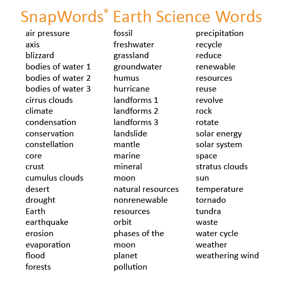 SnapWords® Science Vocabulary Kit