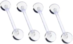 Soft Rod Tongue Ring 12pcs Set Piercing Jewelry Tongue Ring Studs Body Piercing Accessory