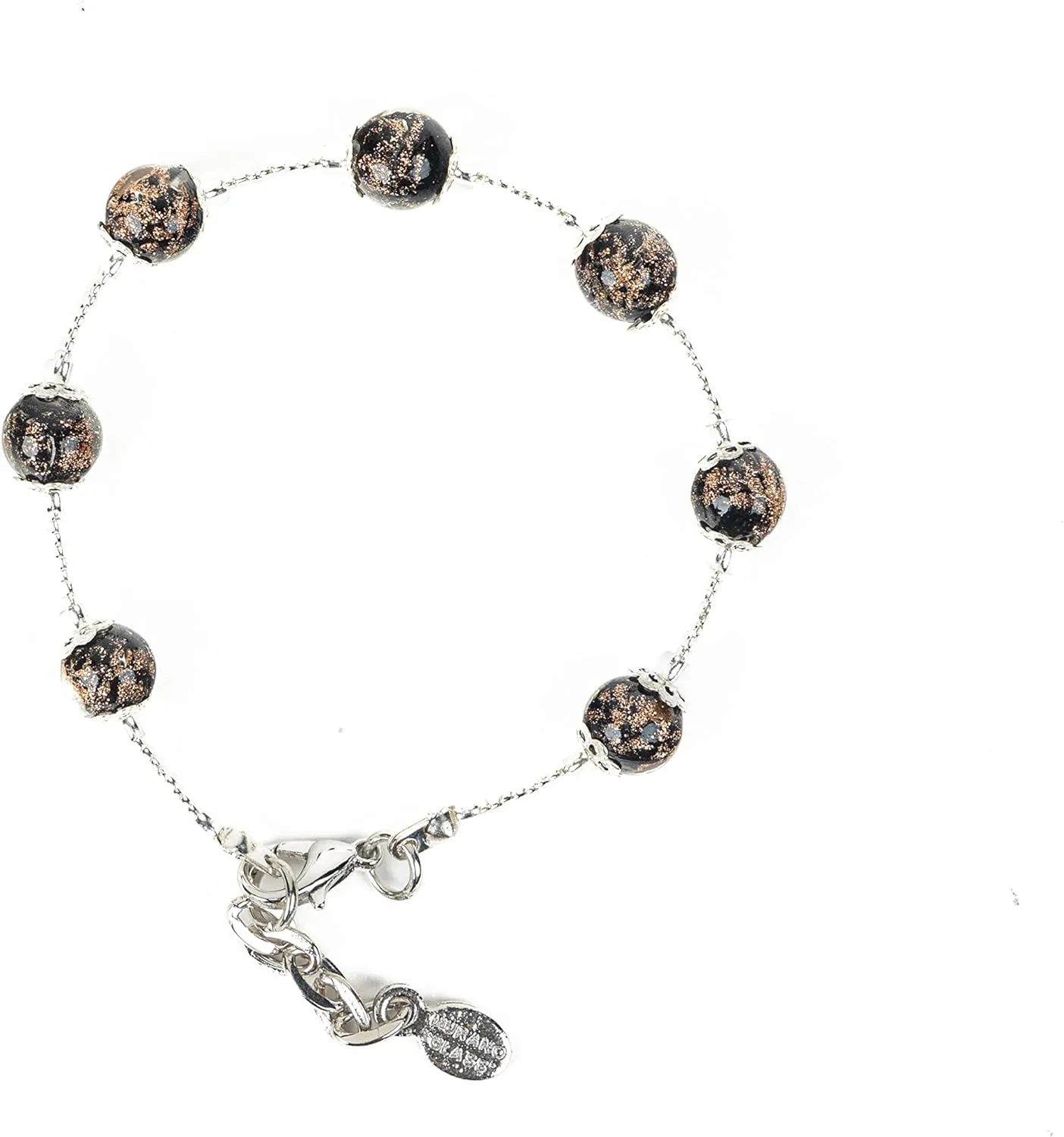 Sospiri Venezia Bracelet Woman 7 Glass Beads Diameter 0,3" Bracelet Original Murano Glass Jewel Gift Idea Made In Italy Certified
