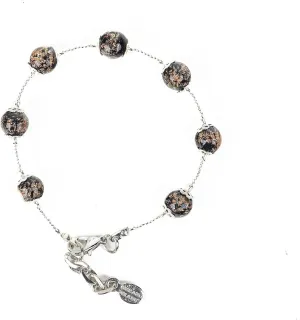Sospiri Venezia Bracelet Woman 7 Glass Beads Diameter 0,3" Bracelet Original Murano Glass Jewel Gift Idea Made In Italy Certified