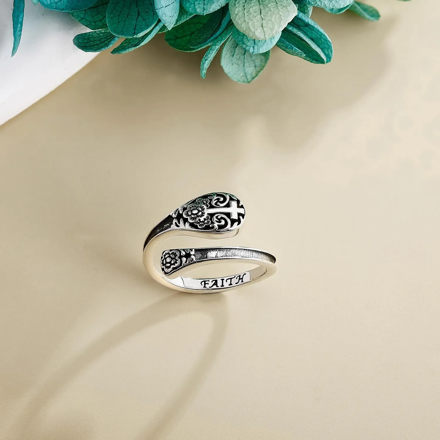 Spoon Rings for Women 925 Sterling Silver Spoon Rings Vintage Thumb Rings Jewelry for Women