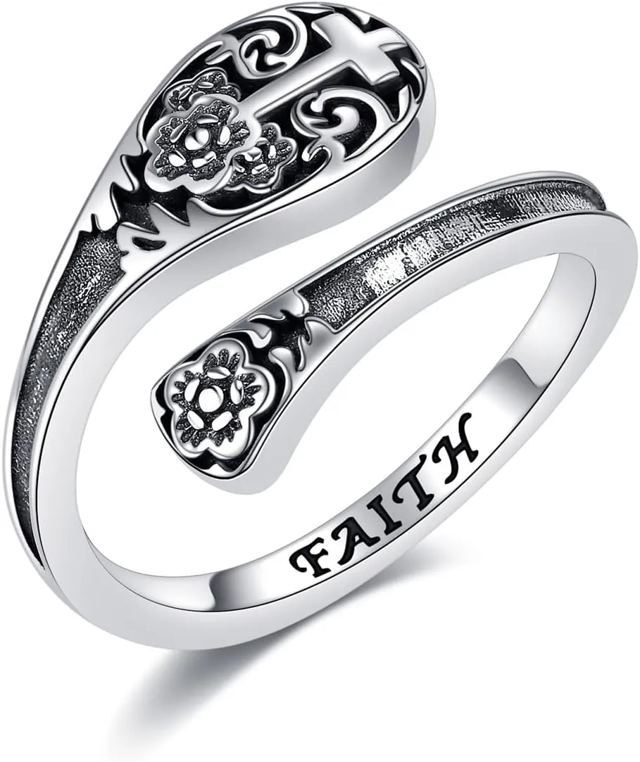 Spoon Rings for Women 925 Sterling Silver Spoon Rings Vintage Thumb Rings Jewelry for Women