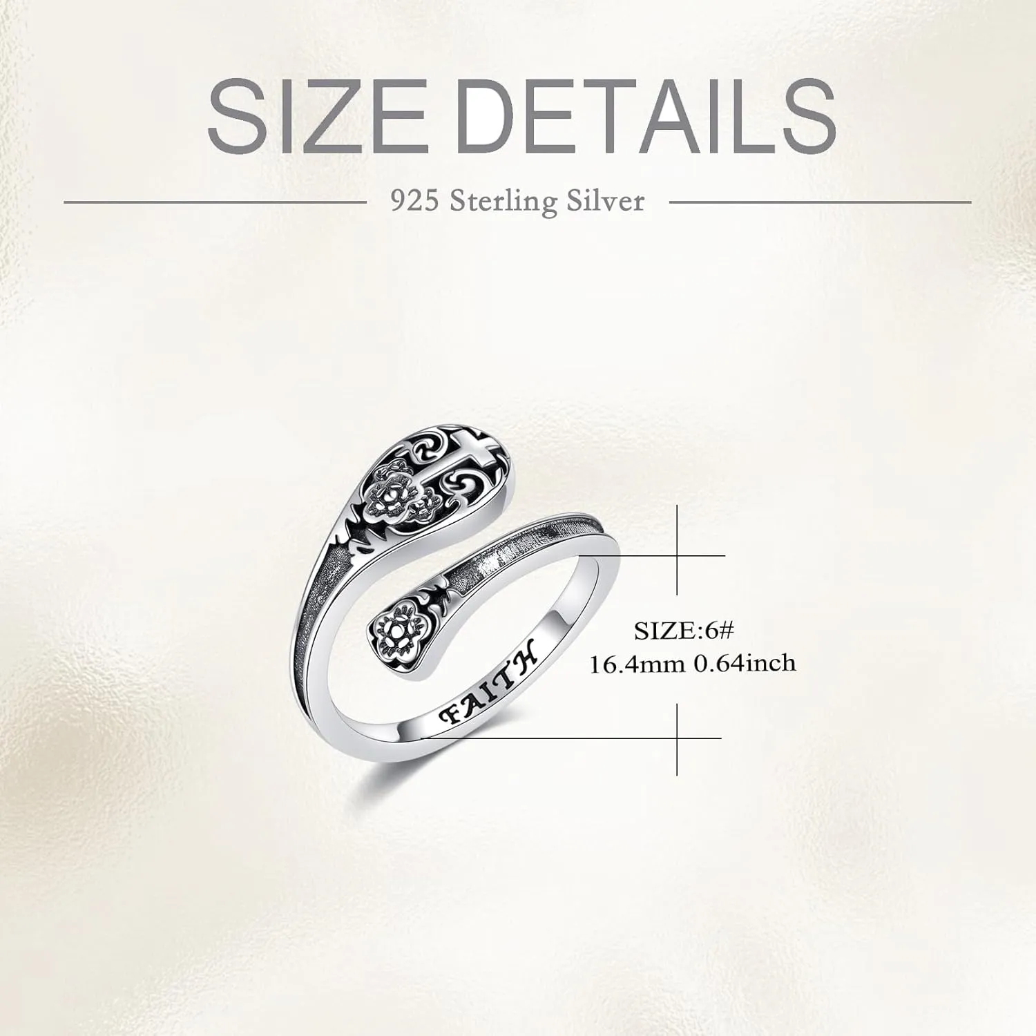 Spoon Rings for Women 925 Sterling Silver Spoon Rings Vintage Thumb Rings Jewelry for Women