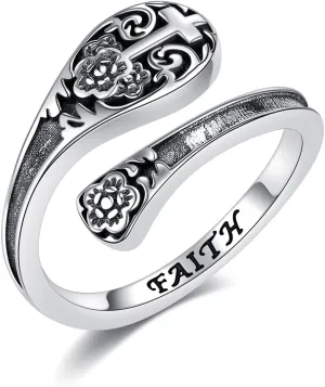 Spoon Rings for Women 925 Sterling Silver Spoon Rings Vintage Thumb Rings Jewelry for Women