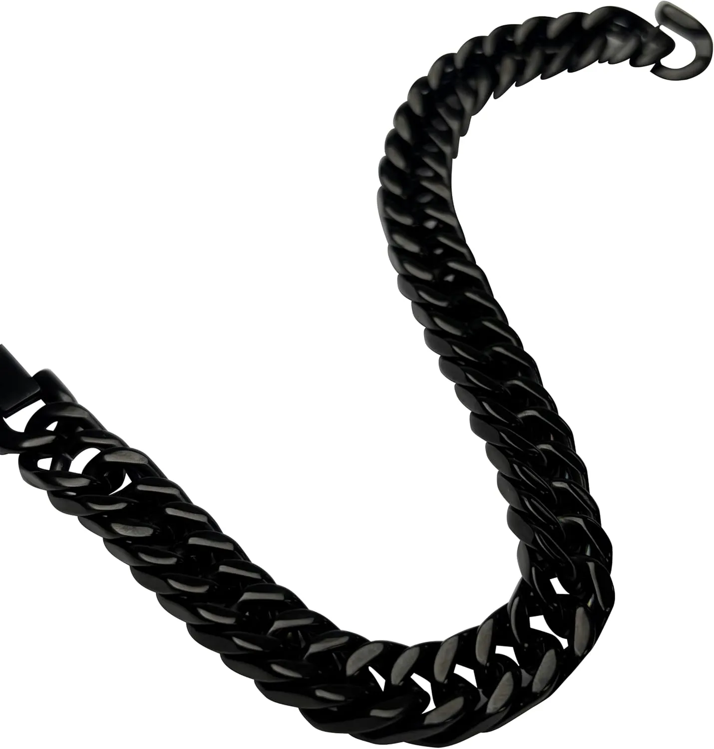 Stainless Steel Cuban Link Bracelet on 10mm Width, 8.3" length, Hip Hop Punk Biker Hand Chain Bracelets, 18K Plated Chain Wrist Bracelets for Men Women, Gift Box Packing
