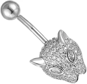 Stainless Steel Navel Belly Button Ring Animal Shape Piercing Jewelry Comfortable High Polished Navel Ring for Women