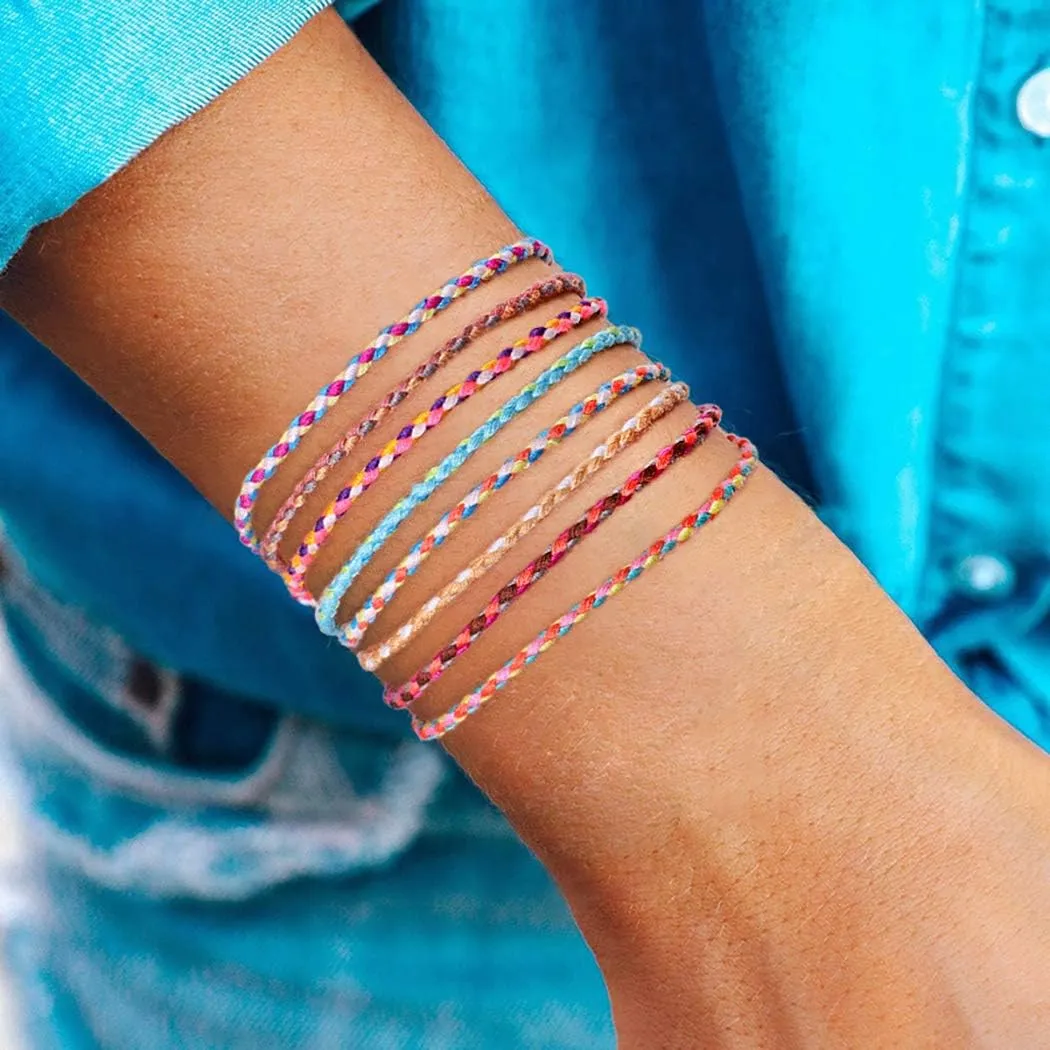 Starain Surf String Wave Bracelets for Women Boho Handmade Waterproof Adjustable Braided Beach Surfer Bracelets Set