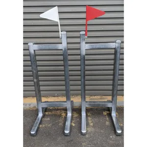 Start/Finish Stands with flags