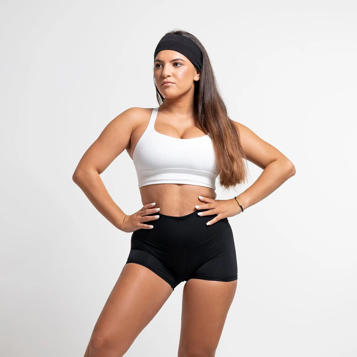 Stealth black gym Shorts 4"
