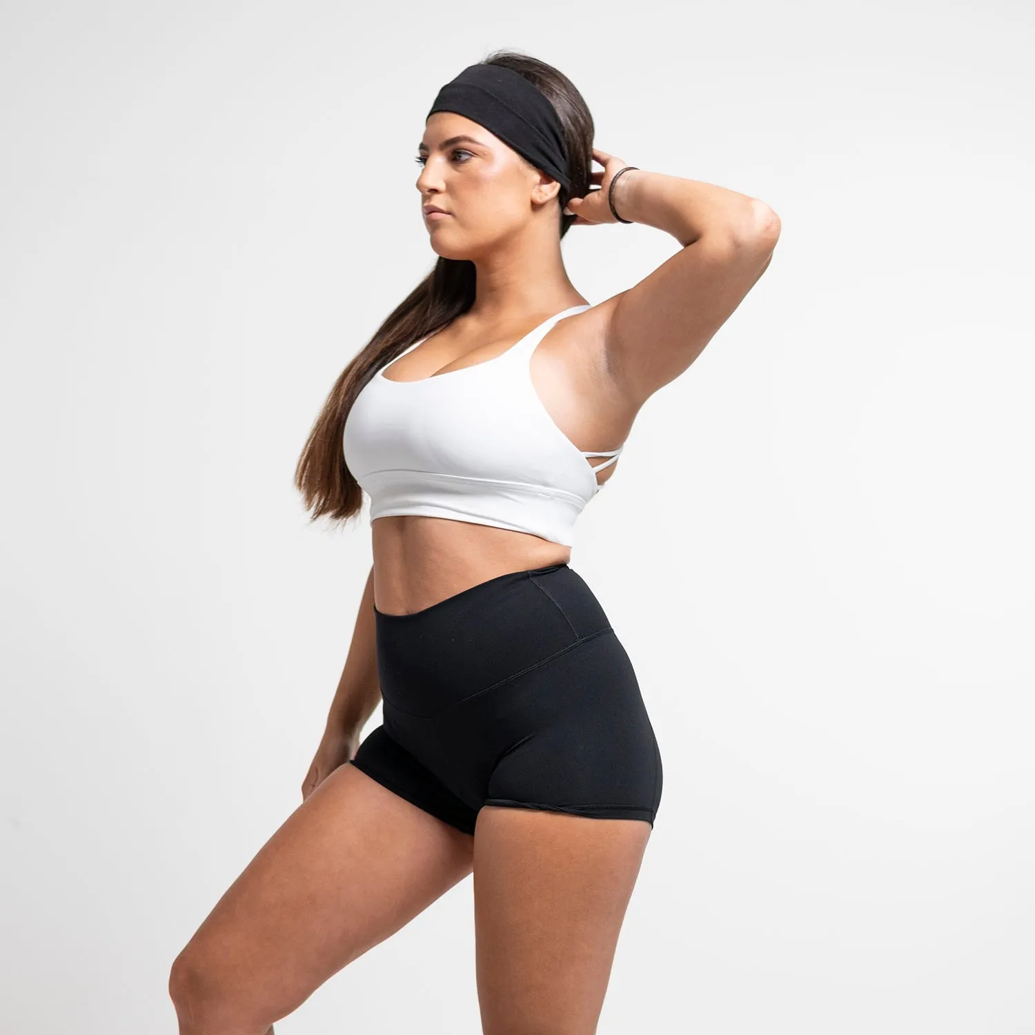 Stealth black gym Shorts 4"
