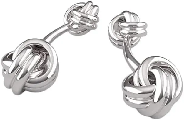 Sterling Knot Cufflink For Men | Luxury Men's Cuff Links With Elegant Gift Box | Crafted With .925 Sterling Silver | Suitable for All Occasions
