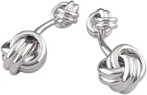 Sterling Knot Cufflink For Men | Luxury Men's Cuff Links With Elegant Gift Box | Crafted With .925 Sterling Silver | Suitable for All Occasions