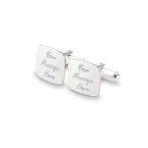 Sterling silver engraved cufflinks Custom cufflinks Personalize cufflink Groom Cufflinks Mens cufflinks, Gift Message, Box, Handmade
