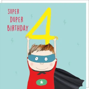 Super Four Greetings Card