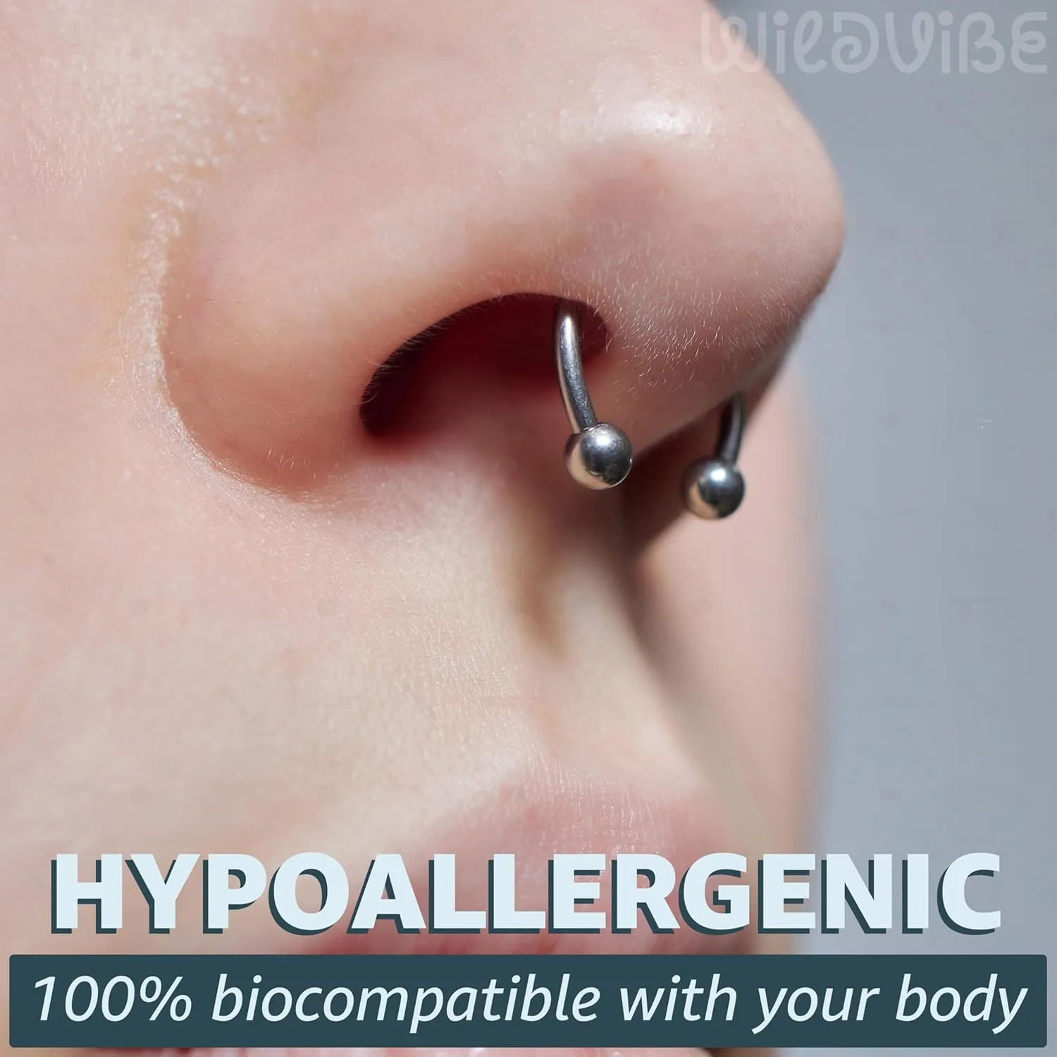 Surgical Steel Septum Rings 14g 16g - Lip Ring Smiley Piercing Hoop For Cartilage Earrings Daith Helix Conch - Eyebrow Nipple Circular Horseshoe 14 Gauge Septum Ring Piercing - Nose Septum Jewelry Pack