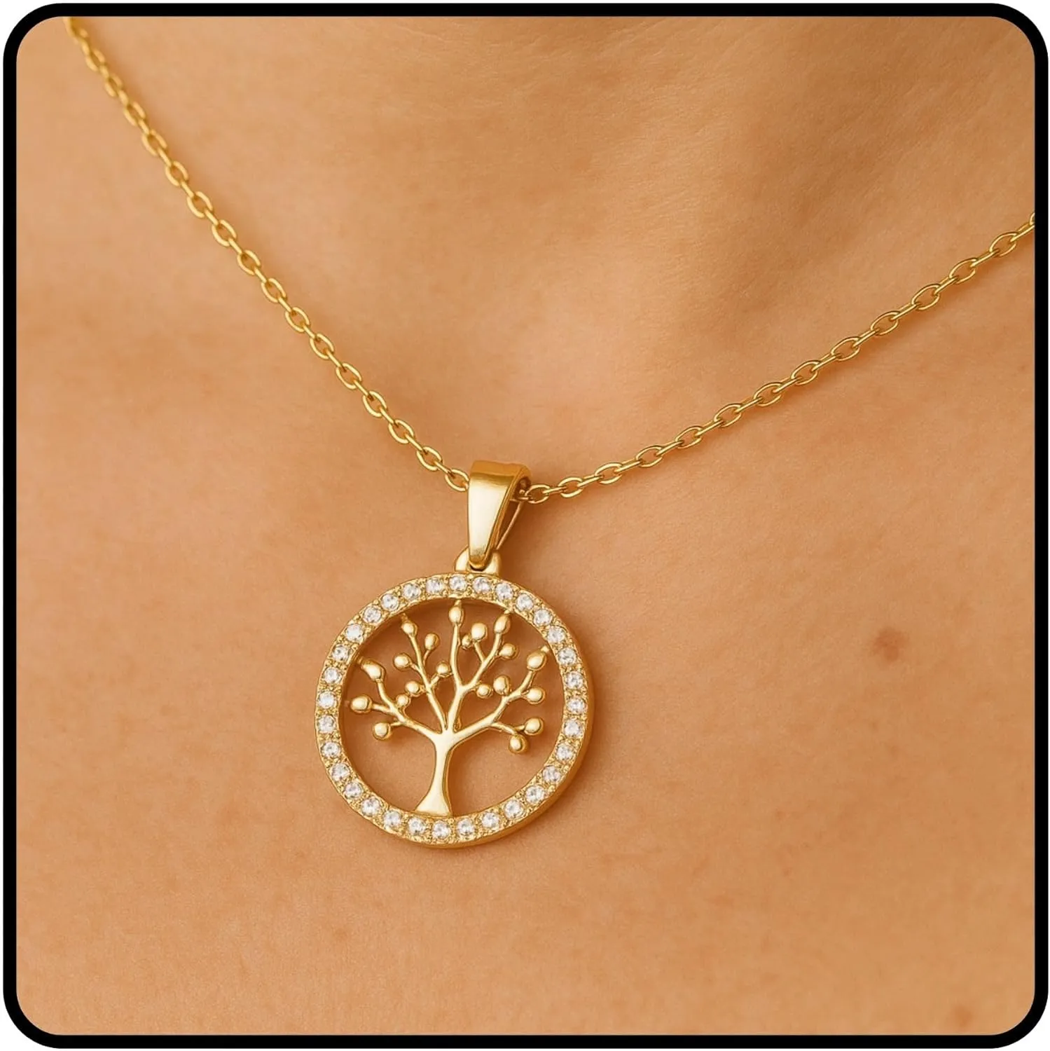 SURI Star of David Necklace for Women | Israel Necklace | Mezuzah Necklace with Magen David Pendant | Available in 14K Gold-Filled or Silver Stainless Steel | Jewish Jewelry, Includes a Gift Box