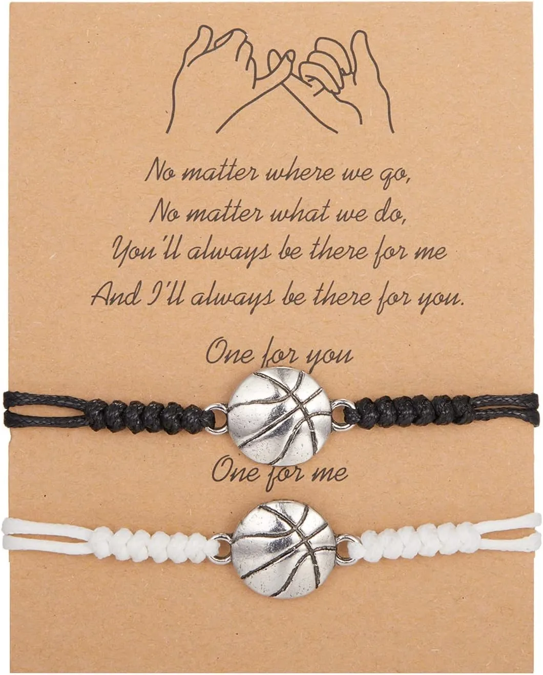 tenghong2021 2Pcs Basketball Baseball Soccer Volleyball Tennis Football Rugby Braided Sports Bracelets with Card for Women Handmade Adjustable Ball Charm Bracelets for Men Couple Gifts Jewelry