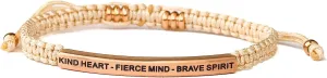 THE INSPIRATION CO.-KIND HEART - FIERCE MIND - BRAVE SPIRIT Nylon Rope Handmade Trendy Macram Bracelet for Women and Teen Girls with Engraved Inspirational Message from Bible Ideal Gift