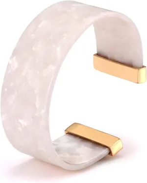 Tortoise Wide Cuff Bangles for Women Acrylic Resin Open Bangle Bracelets Adjustable Statement Leopard Bracelets for Girls